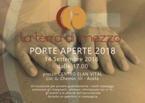 porte aperte 2018 - La Terra di Mezzo - Formazione Massaggi Aosta